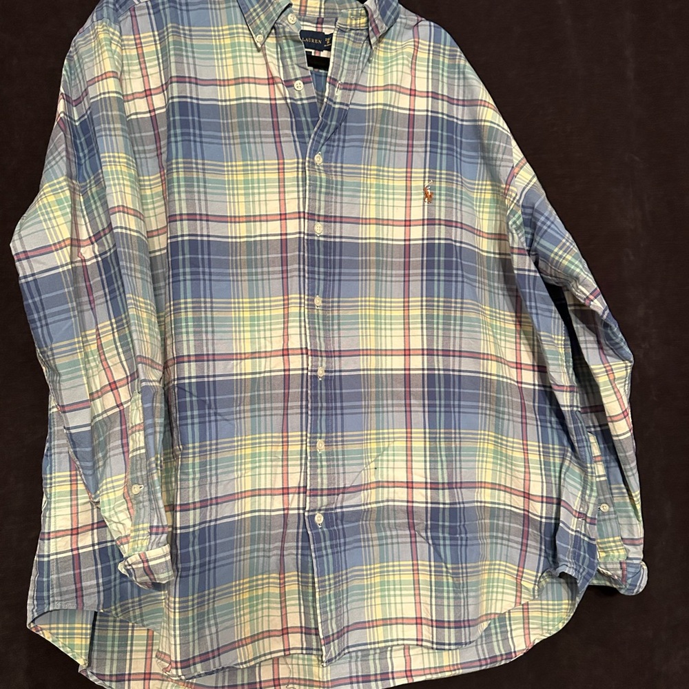 Men's Blue Plaid Shirt